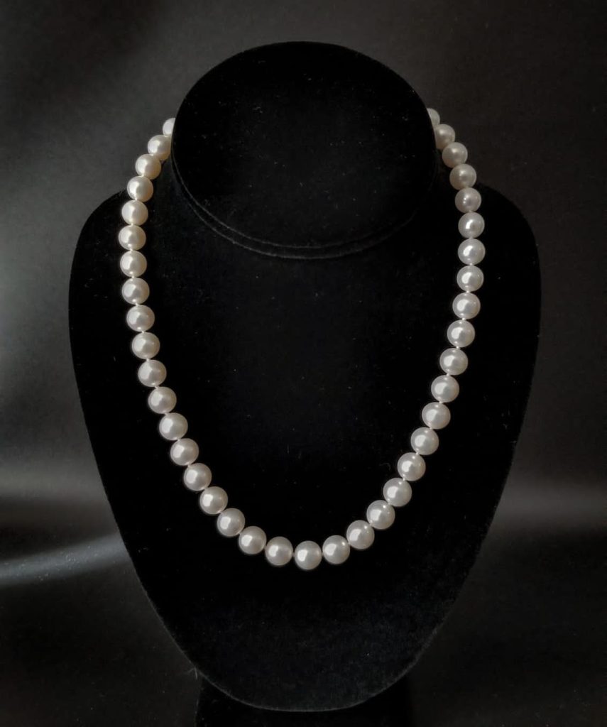 White Cultured Freshwater Pearl Necklace 8 9mm Choos Jewelry